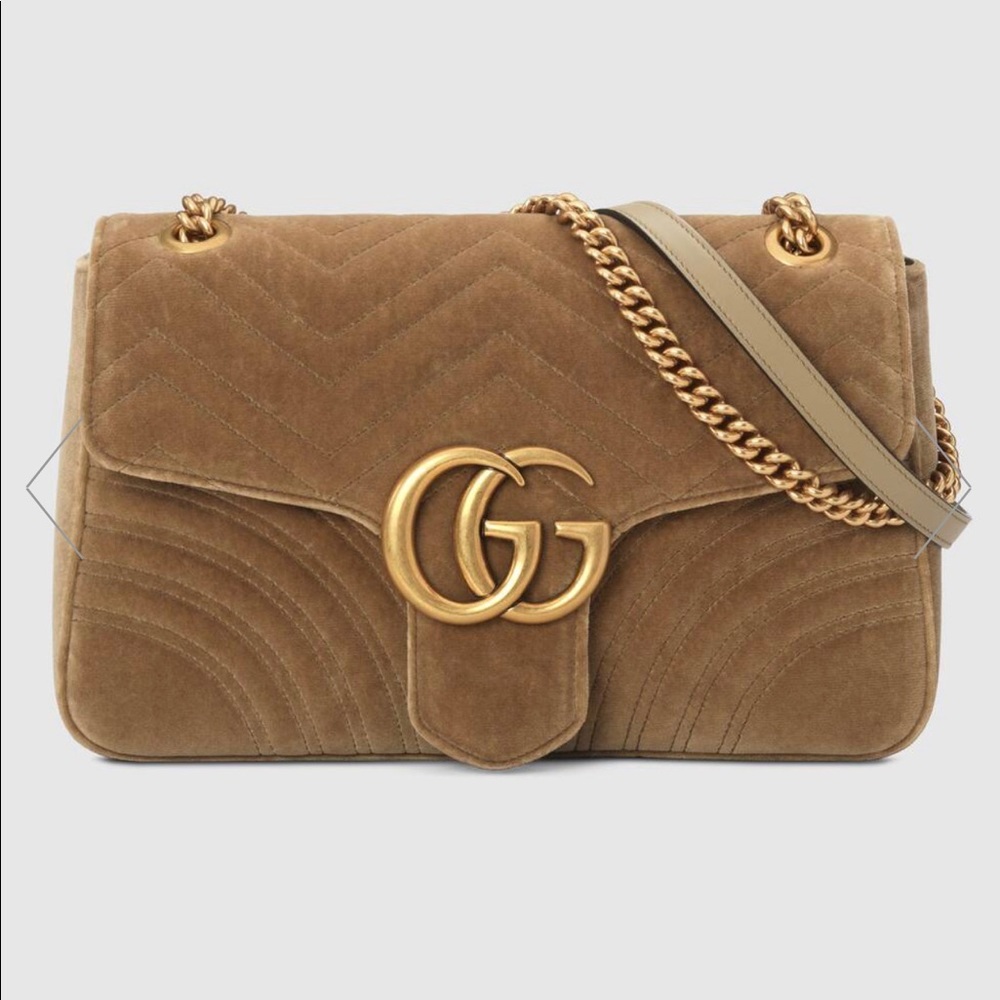 GUCCI Marmont velvet medium bag